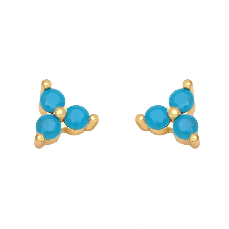 Clearance style simple earrings internet celebrity design small zircon earrings female niche ear jewelry wholesale erz73