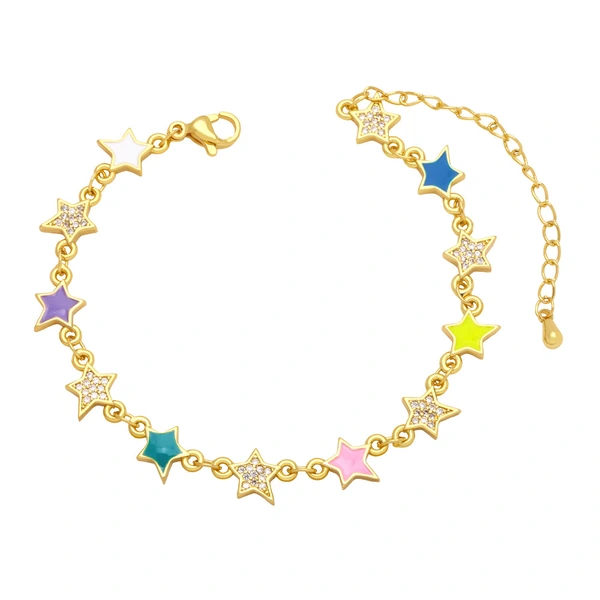 Clearance Shining Five-pointed Star Couple Bracelet Student Trend Personality Bracelet Creative Star Bracelet brg60