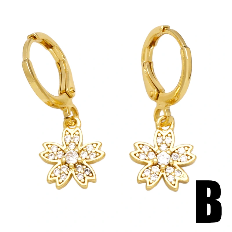 European and American INS style simple zircon butterfly earrings women's light luxury niche temperament all-match flower earrings wholesale ert95