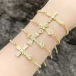 European and American jewelry cold style retro cross bracelet niche design simple bracelet female brg77