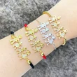 AS jewelry Europe and the United States hot selling boys and girls pendant bracelet gold-plated zircon red bracelet brf09