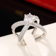 Light luxury niche design new ring women's fashionable personality cross ring hot selling ring
