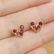 Heart-shaped earrings, mini ear bone studs for women, free to take off when sleeping, versatile and suitable for short hair, small earrings for women, wholesale