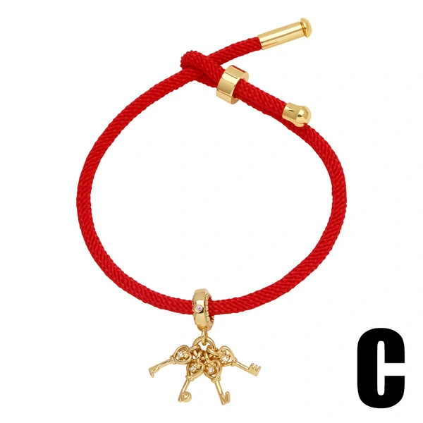 AS jewelry tree of life love pendant bracelet female gold-plated zircon red rope hand jewelry brf32