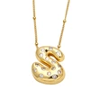 AS jewelry new fat 26 English letters pendant necklace gold-plated zircon clavicle chain nkq97