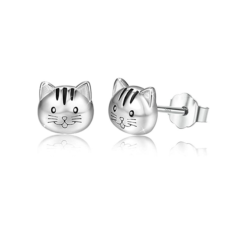 Cute cat-themed girlfriend series earrings, animal kitten lucky earrings, couples and girlfriends gift
