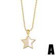 Fashion diamond star moon pendant necklace European and American light luxury niche new clavicle chain necklace nka089