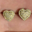 New Fashion OL Micro-inlaid Zircon Heart Women's Earrings European and American Wedding Anniversary Gift