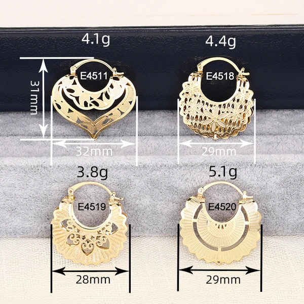 Korean style gentle hollow design earrings ladies ethnic style earrings Middle Eastern fashion floral hot selling accessories