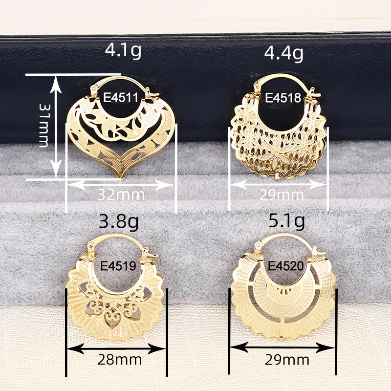 Korean style gentle hollow design earrings ladies ethnic style earrings Middle Eastern fashion floral hot selling accessories