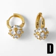 AS jewelry studs hot selling love full zircon earrings female copper plated real gold earrings era038