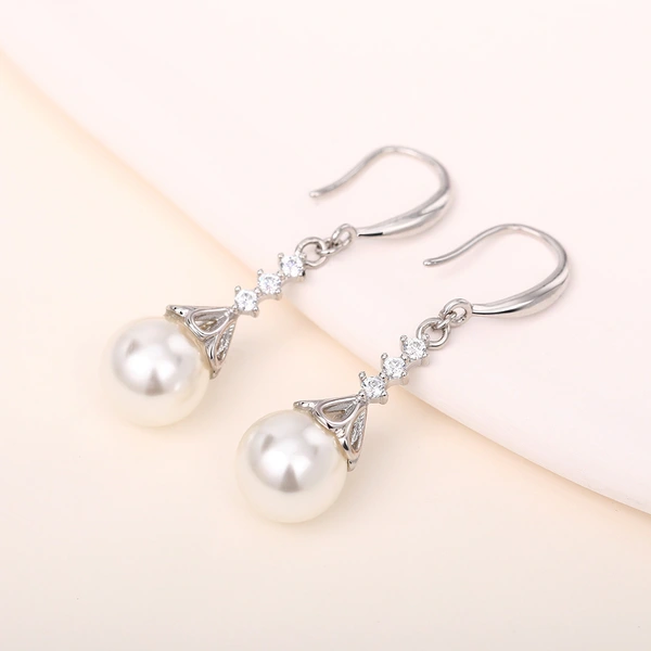 New earrings exquisite and elegant imitation pearl long earrings for women wedding bridal earrings for women