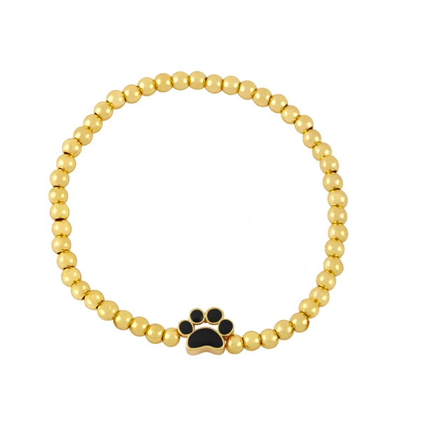 European and American small fresh beaded bracelet girly heart fashion cute dog paw print bracelet simple girlfriend bracelet brf02