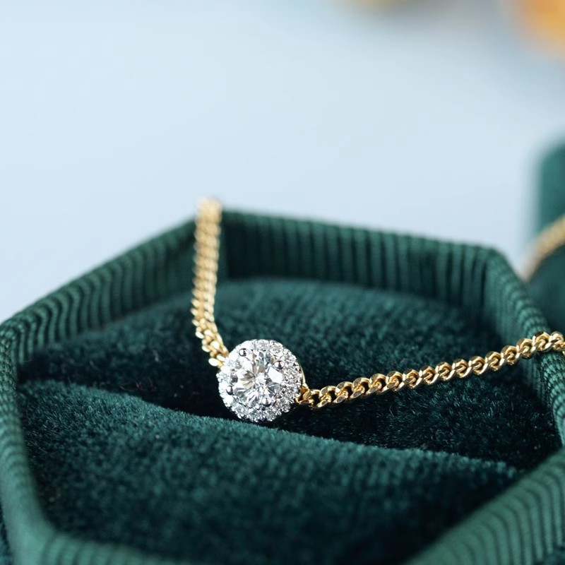 Temperament commuting exquisite bracelet women's geometric round inlaid zircon jewelry daily wear chic style