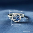  European and American design ring planet star fashion ring female inlaid zircon super hot accessories