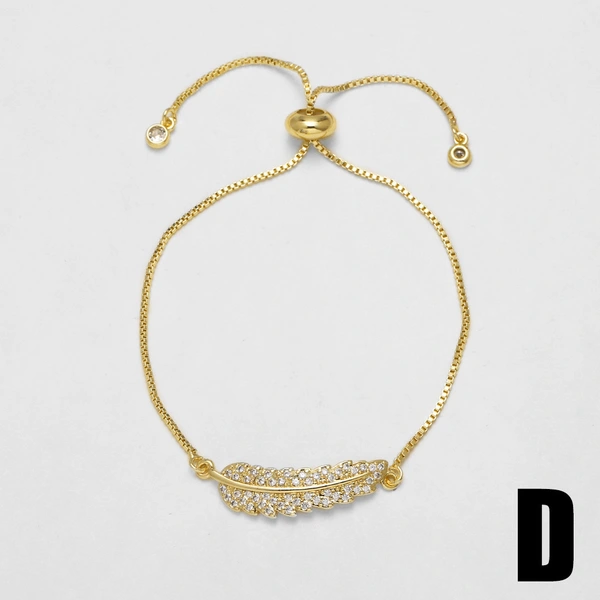 AS jewelry inlaid zircon love palm bracelet real gold plated flower pendant bracelet hand jewelry brd21