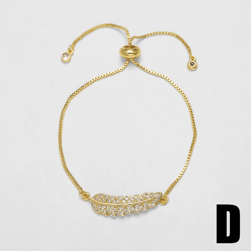 AS jewelry inlaid zircon love palm bracelet real gold plated flower pendant bracelet hand jewelry brd21