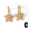 New hot selling butterfly earrings for women gold-plated and inlaid with zircon five-pointed star love earrings ert76
