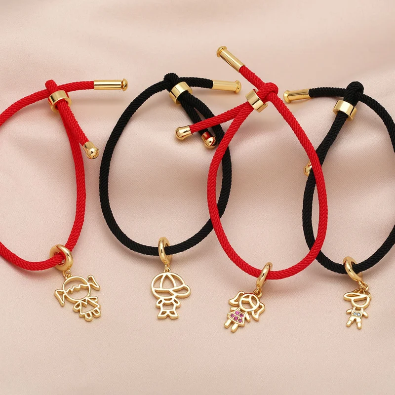 European and American hot-selling boys and girls pendant bracelet niche light luxury inlaid zircon gold-plated hand jewelry bracelet brd45