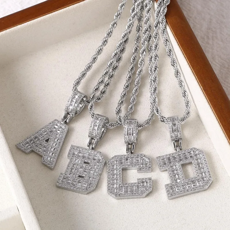 Clearance jewelry hot sale square 26 English letters pendant gold-plated necklace clavicle chain female nkb369