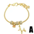 Clearance boy balloon dog pendant bracelet female gold-plated zircon bear bracelet brd53