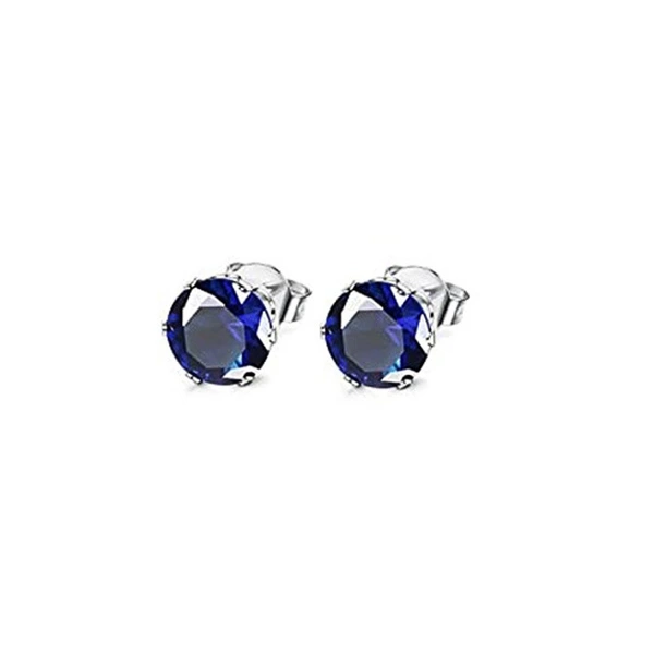 Hot selling classic six-claw colorful zircon earrings for men and women, mini colored gemstone earrings