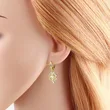 AS jewelry new 18k gold inlaid zircon love four-leaf clover pendant earrings earrings era050