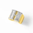 AS jewelry European and American hot-selling gold-plated glossy white K26 English letter ring ring rir75 ring