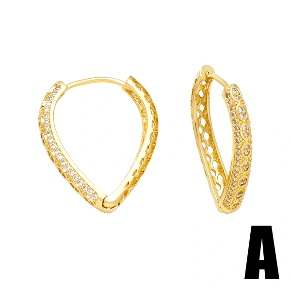 Hot selling light luxury high-end cool style love earrings simple personality versatile heart-shaped earrings ert80