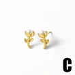 AS jewelry niche design pearl heart flower earrings women's gold-plated earrings ert07
