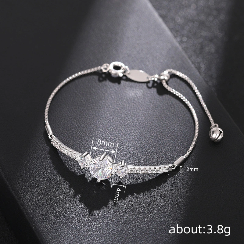 New box chain bracelet with adjustable elasticity, exquisite jewelry, fashionable and personalized lady style bracelet