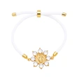 Hot selling fashion Madonna flower braided bracelet women inlaid with colored zircon accessories bracelet bra63