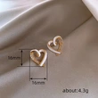 Autumn and winter unique love design earrings 2023 new glue zircon earrings heart-shaped daily commuting ears