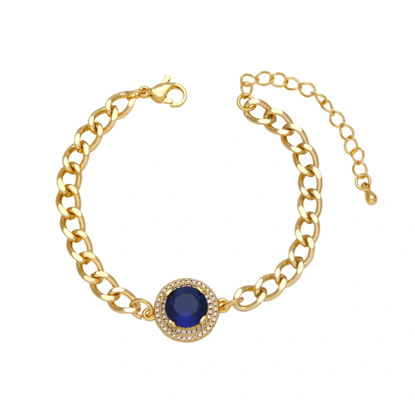 Clearance Europe and the United States hot selling colored gemstone bracelets for women gold-plated zircon jewelry wholesale brd43