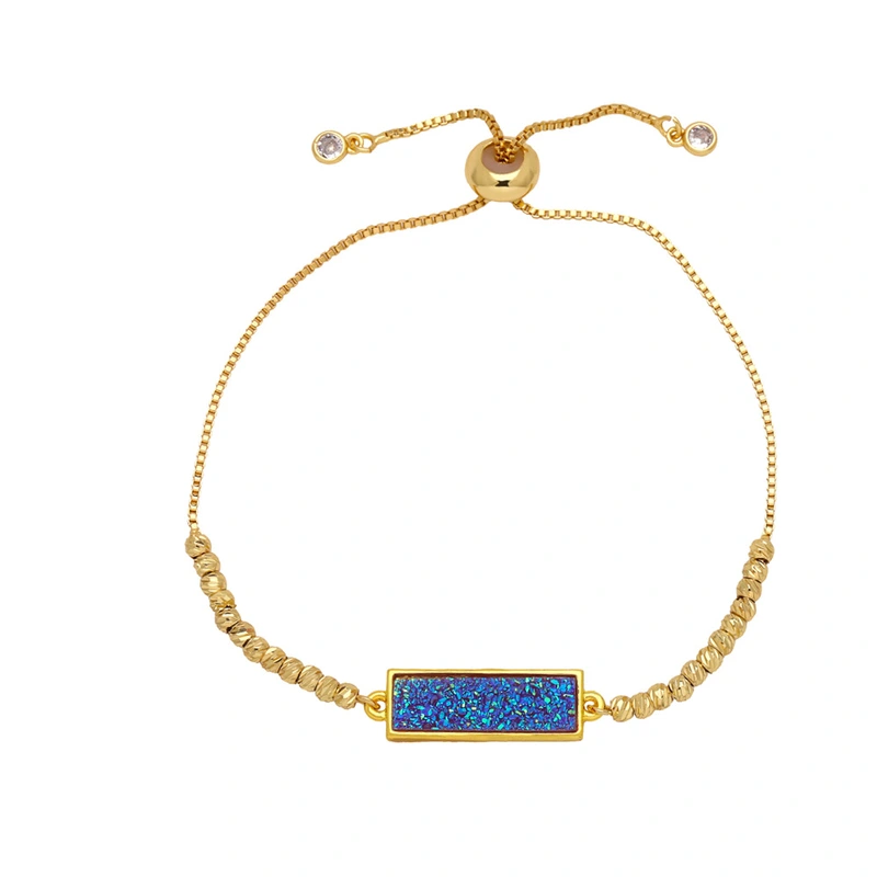 Jewelry colorful long bracelet European and American simple copper plated 18k gold bracelet hand jewelry wholesale brd23