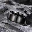    Hot selling simple ring with inner oblique texture carving design, fashionable and popular