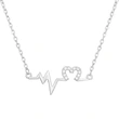 Hollow love necklace for women, creative electrocardiogram clavicle necklace, trendy internet celebrity heartbeat necklace, hot sale