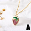 AS jewelry Europe and the United States hot selling full zircon fruit cherry strawberry pendant necklace clavicle chain female nkb203