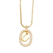 AS jewelry new style inlaid zircon 26 English letters necklace female gold-plated clavicle chain nka019