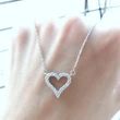 Korean style Dongdaemun same style women's heart-shaped love necklace trendy diamond Valentine's Day gift