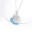Korean fashion love dolphin necklace for women cute double dolphin heart-shaped pendant winter personality necklace