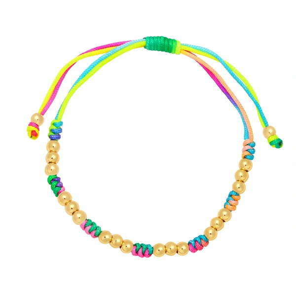 Hot selling Bohemian style hand-woven beaded bracelet with adjustable pull-out simple bracelet brj23