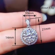  Korean exquisite imitation moissanite necklace super flash round live broadcast hot pendant simple light luxury women's necklace