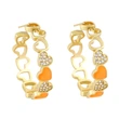 Clearance sale European and American exaggerated large earrings C-shaped hollow love earrings female net red peach heart earrings ery80