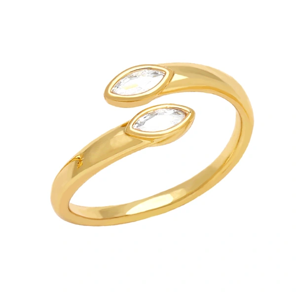 Open ring women's fashion temperament niche design colorful zircon ring versatile simple hand jewelry rij04