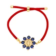 Hot selling fashion Madonna flower braided bracelet women inlaid with colored zircon accessories bracelet bra63