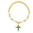 Clearance high-end cross pendant bracelet beaded pearl bracelet female niche girlfriends hand jewelry wholesale brj82