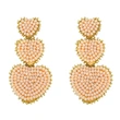 European and American new earrings trend street fashion earrings bohemian style creative rice bead heart earrings erw94