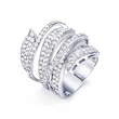  Magazine-style exaggerated multi-layered line design ring personality high-end luxury ring high-end style hot style