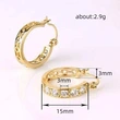 Millennial hot girl zircon earrings small new trendy earrings for women high-end hollow design earrings